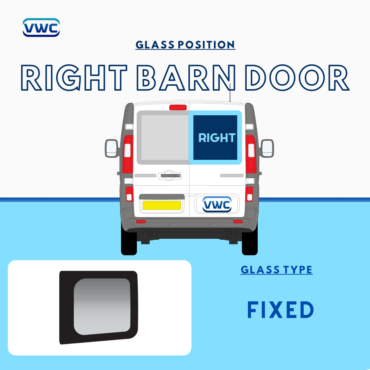Just Kampers Blackout Curtain For Renault Trafic Rear Barn Doors (2004-2014) - Custom Fit Window Cover