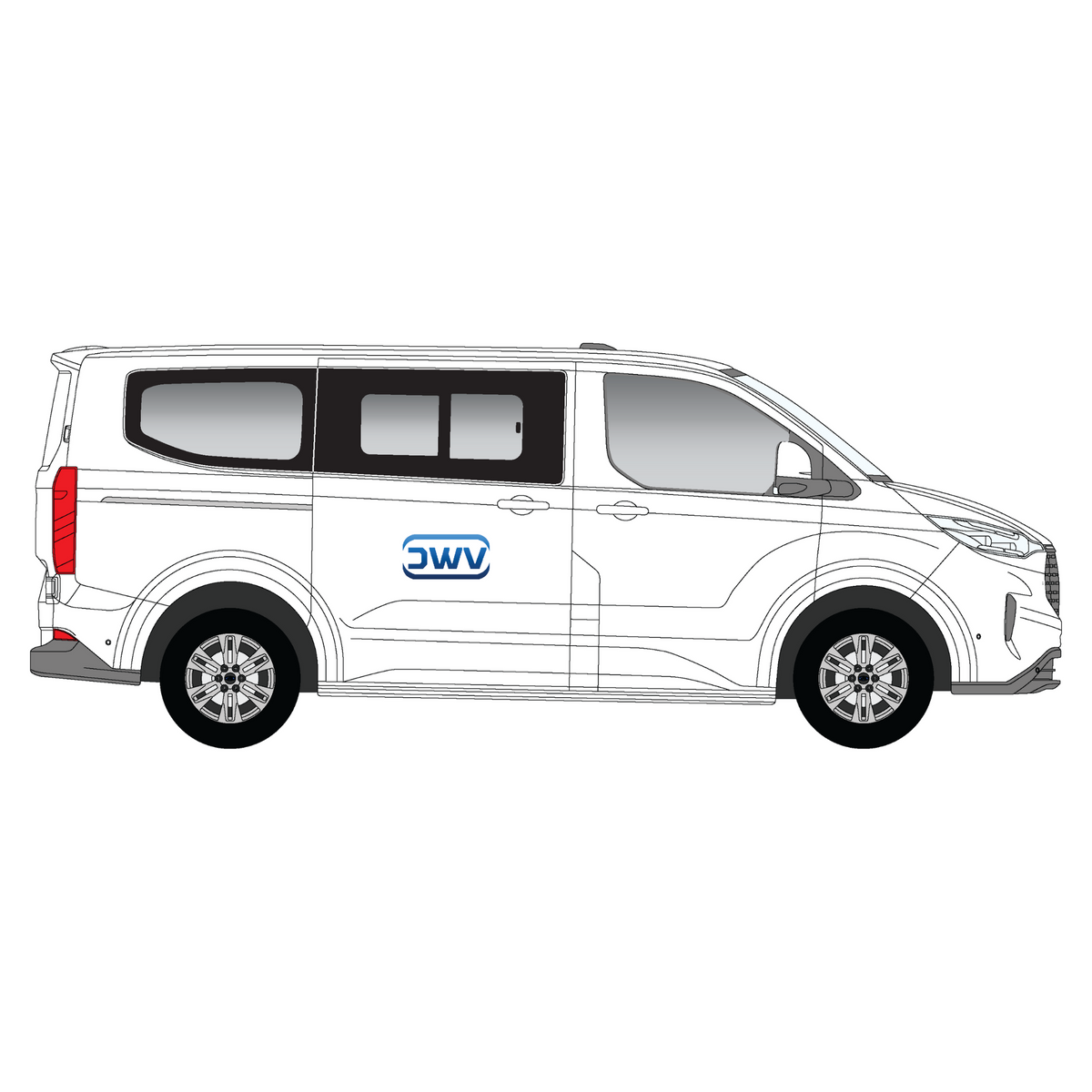 Ford Transit Custom 2024-Current Right Driver Side Window SWB – Van ...
