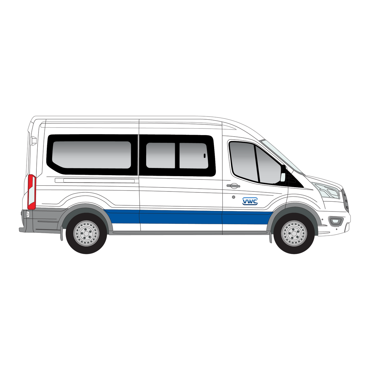 Ford Transit High Roof 2014-Current Right Driver Side Window LWB – Van ...