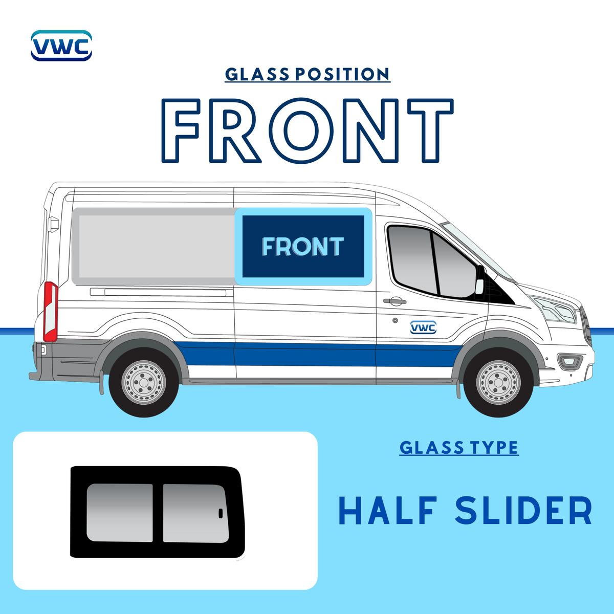 Ford Transit High Roof 2014-Current Right Driver Side Window LWB – Van ...