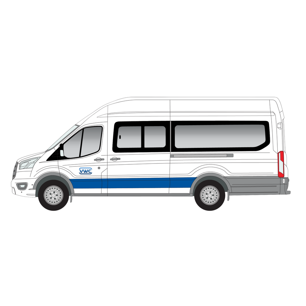 Ford Transit High Roof 2014-Current Left Passenger Side Window XLWB